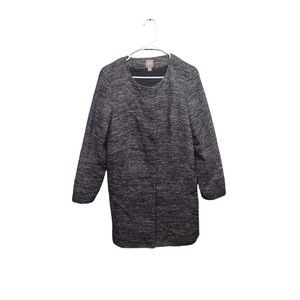 J. Jill Jacket Women's Pea Coat Grey Wool Blend Lined Stunning Graceful Medium